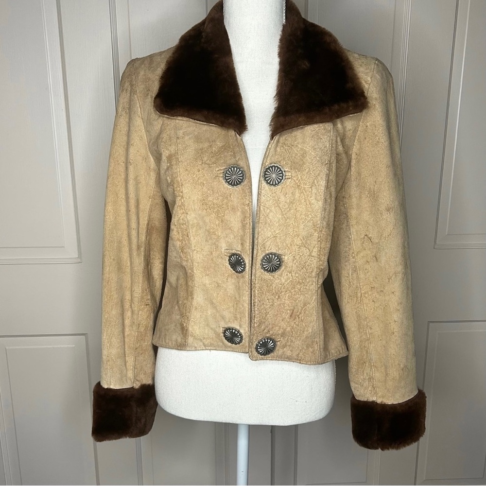 Vintage • Double D Ranchwear 90s Suede Open Jacket Small